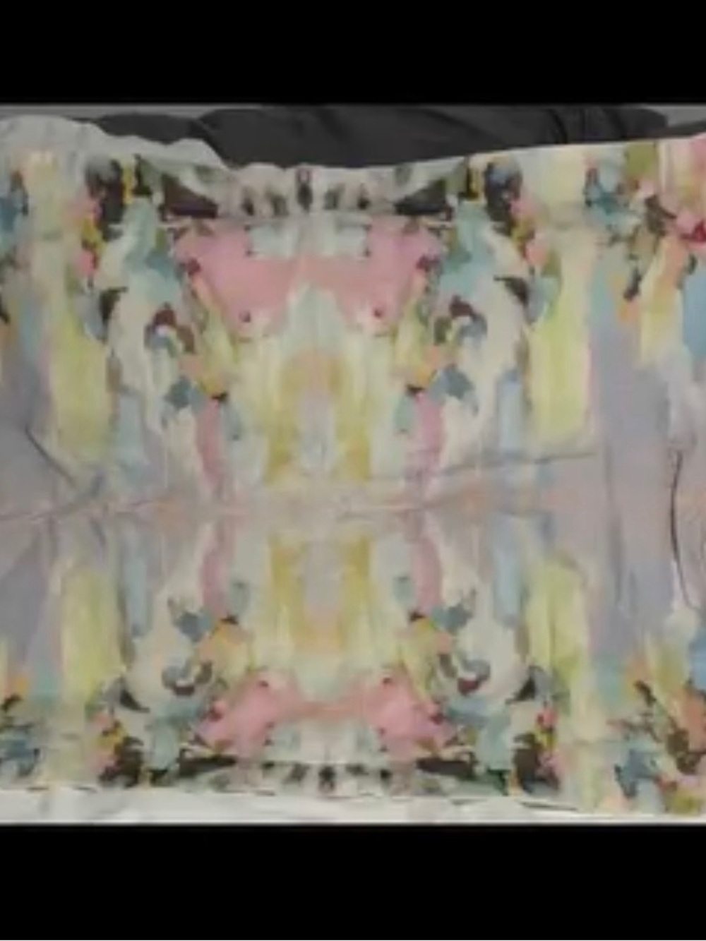 Floral Watercolor Decorative Pillow Sham - Pastel Pink & Blue
